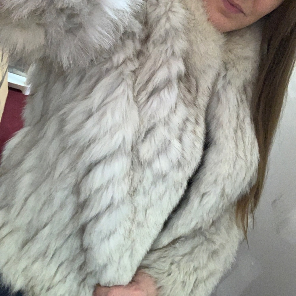 Saga Fox Silver Blue Fox Fur Coat